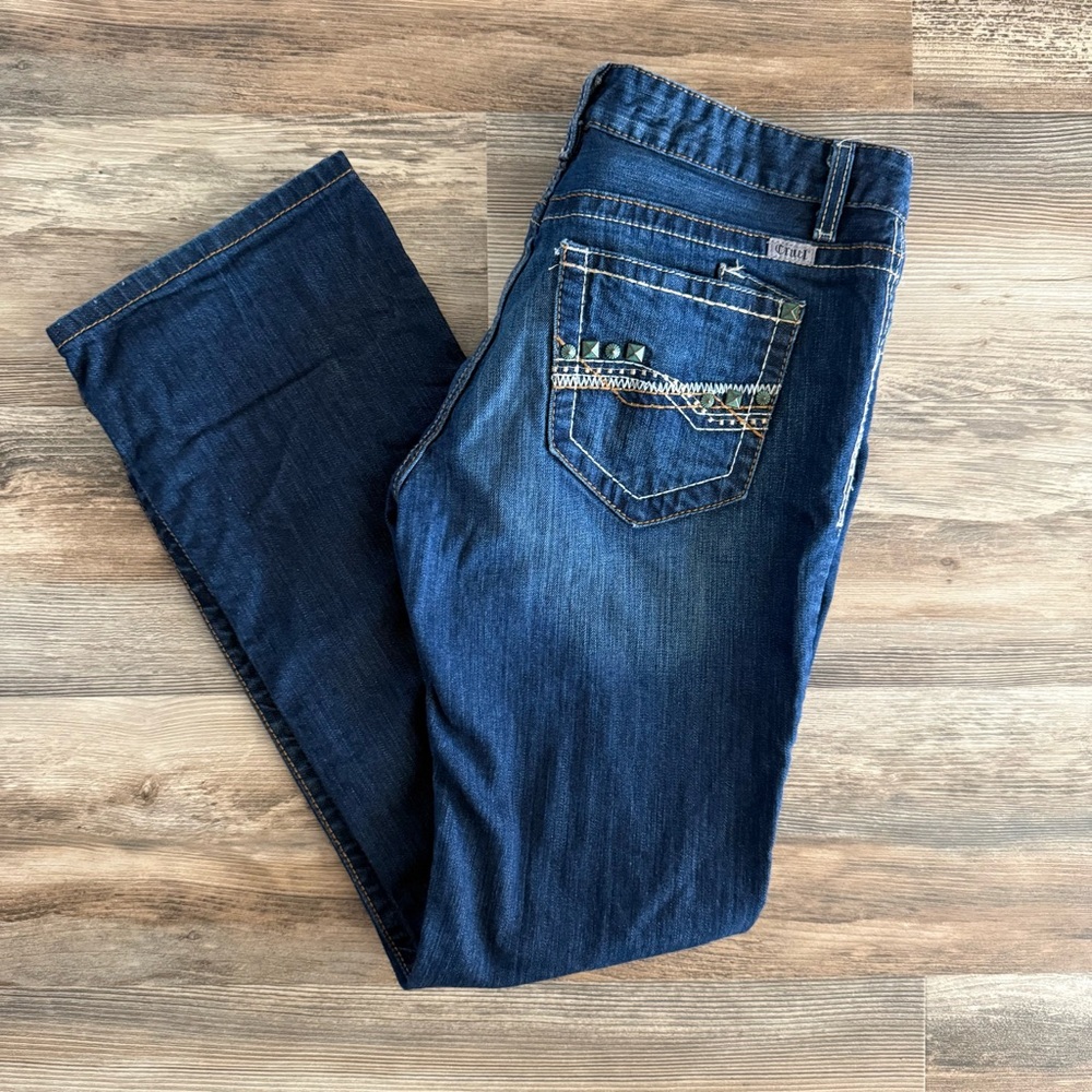 Cruel Denim Abby Jean Womens 31/11R Blue Stretch Low Rise Jeweled Embellished